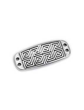 Plaque rectangle avec motifs Grecs pour bracelet