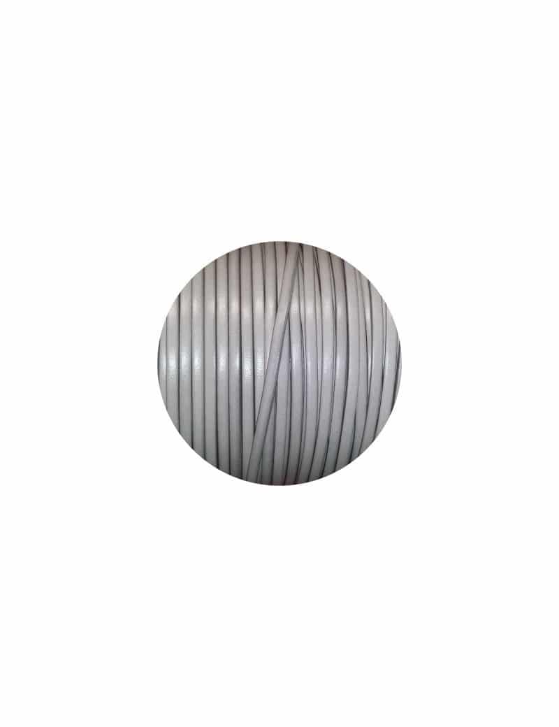 Cuir plat de 5mm couleur gris perlé vendu au metre