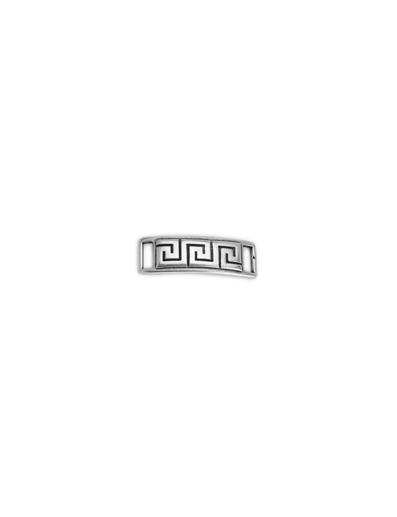 Plaque rectangle courbée motifs grecs pour bracelet