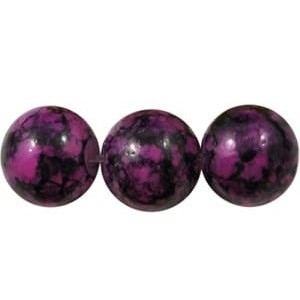 Pochette de 50 perles en verre peint premier prix violet fonce-6mm