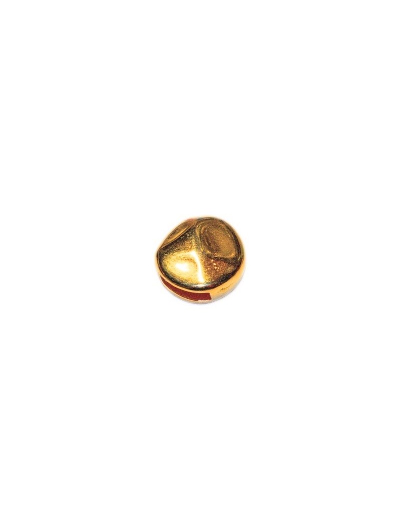 Passant rond en relief couleur or rose pour cuir plat de 10mm