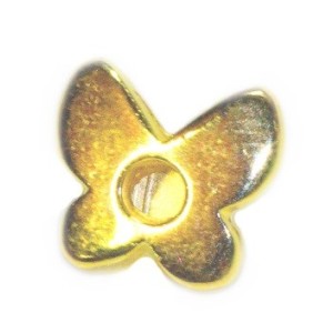 Passant papillon de 14mm couleur or pour cuir plat de 5mm