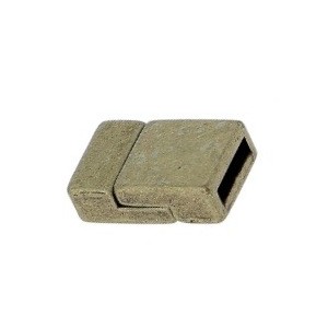 Fermoir magnétique couleur bronze pour cuir plat de 10mm