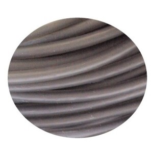Cordon PVC creux de couleur gris fonce translucide-5mm