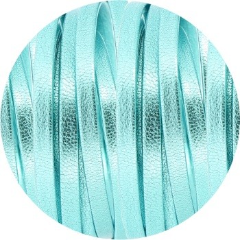 Bride Rempliee Lisse Metallisee En Cuir Couleur Bleu Turquoise