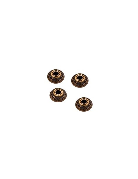 Sachet de 10 Perles bicones de 7mm couleur bronze