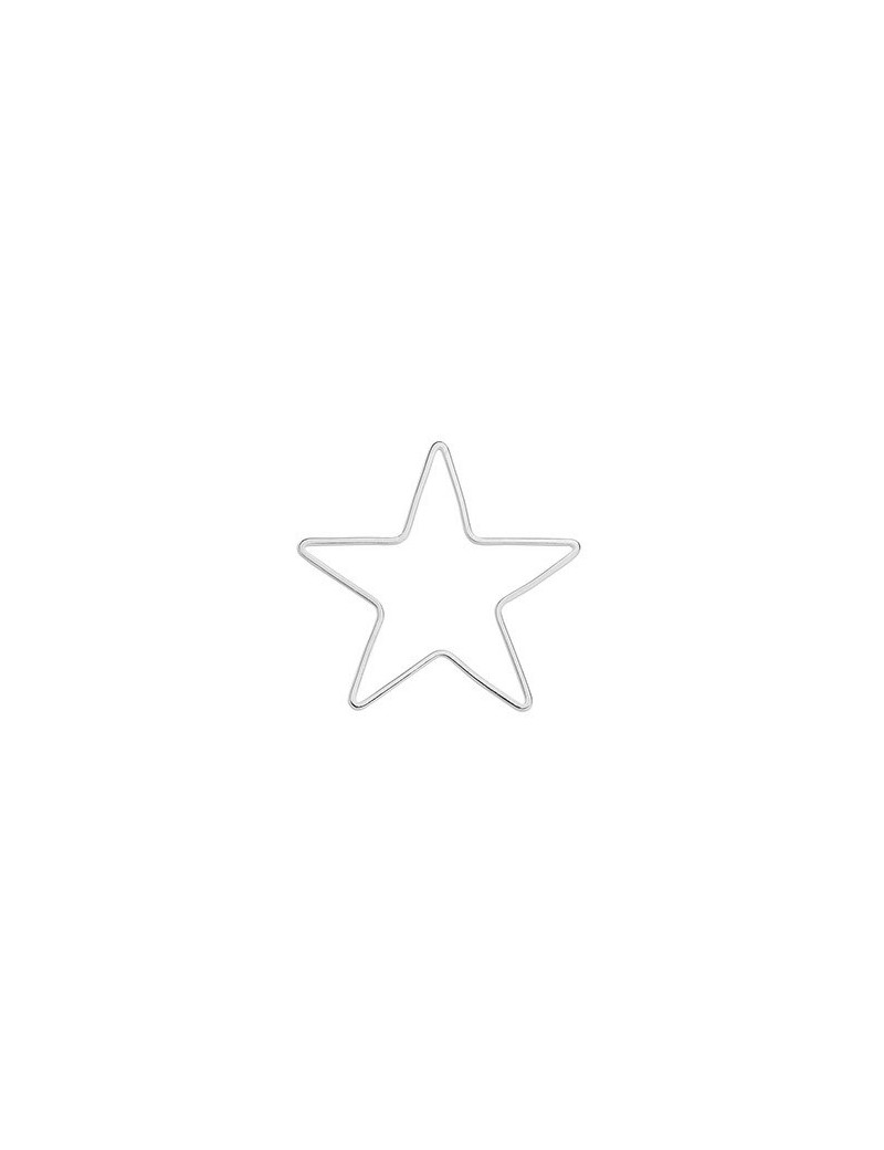 Anneau fin en forme d'étoile de 43mm placage argent