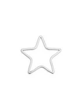 Anneau fin en forme d'étoile de 21mm placage argent