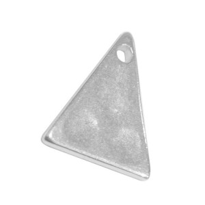 Pampille triangle lisse de 20mm placage percée au sommet