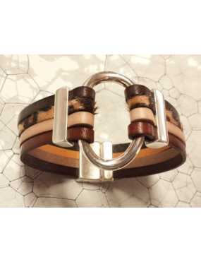 Anneau ovale incurvé lisse de 50mm pour bracelet
