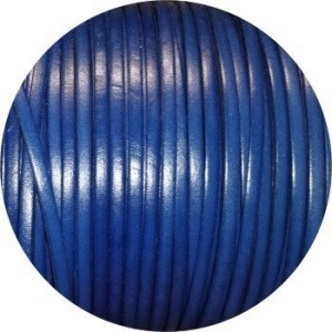 Cuir plat de 5mm couleur bleu nuit vendu au metre