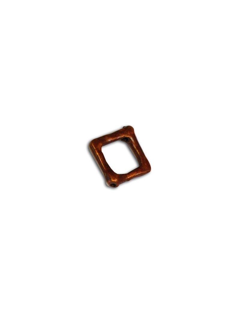 Perle anneau losange de 16mm en metal couleur cuivre