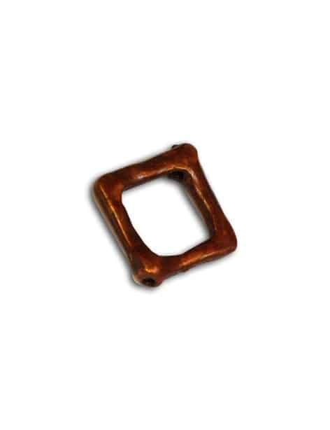 Perle anneau losange de 16mm en metal couleur cuivre