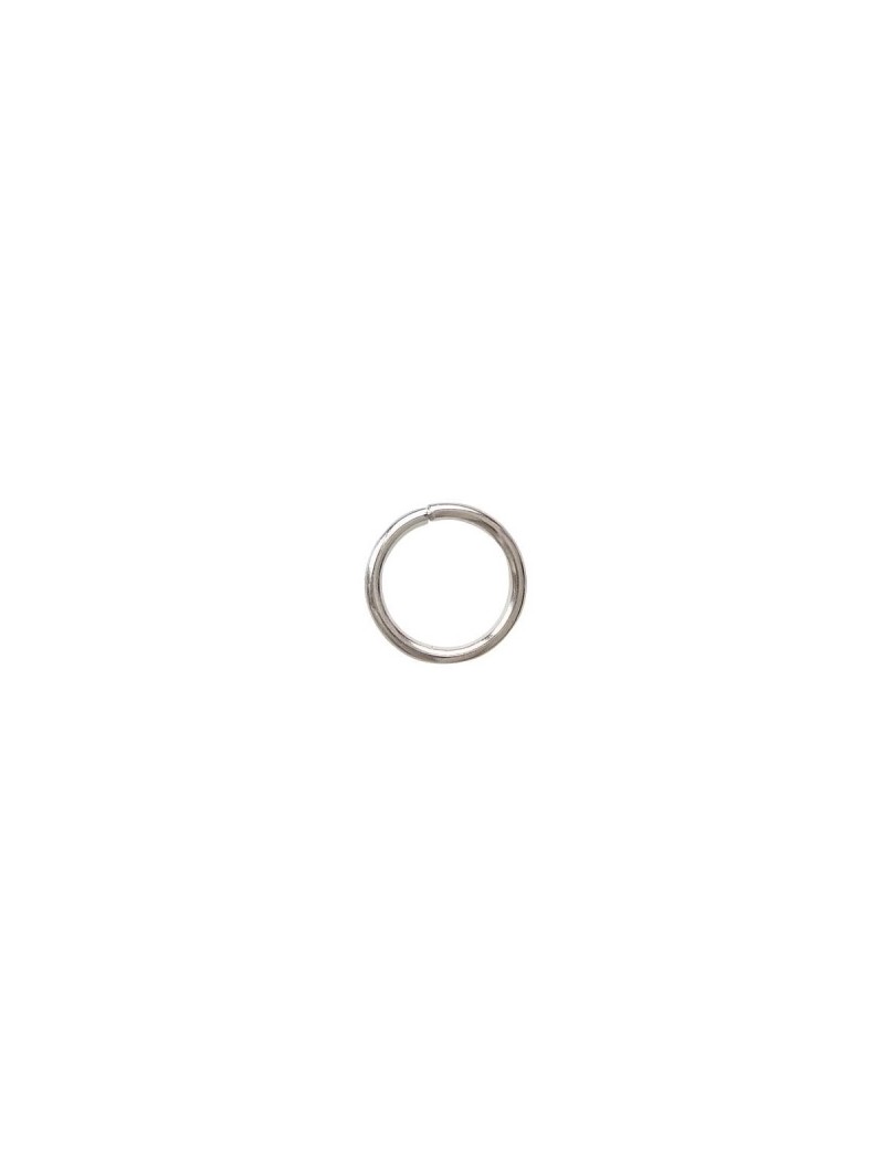 Poche de 50 anneaux de jonction en metal couleur platine-8x1.2mm
