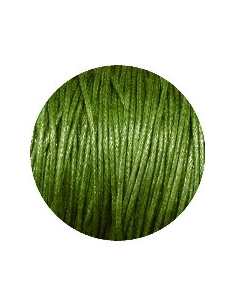 Coton cire vert olive-1mm