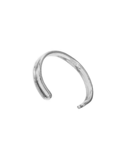 Support de bracelet en laiton placage rhodium cuir plat de 5mm