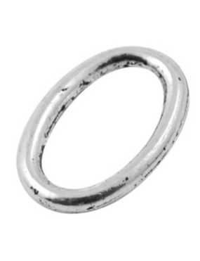 Lot de 20 anneaux ovales lisses de 14mm couleur argent tibetain