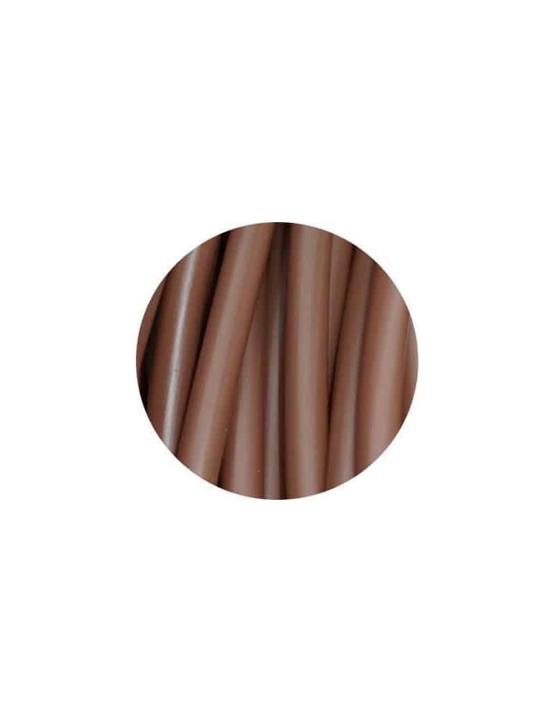 Cordon PVC creux opaque marron-2mm