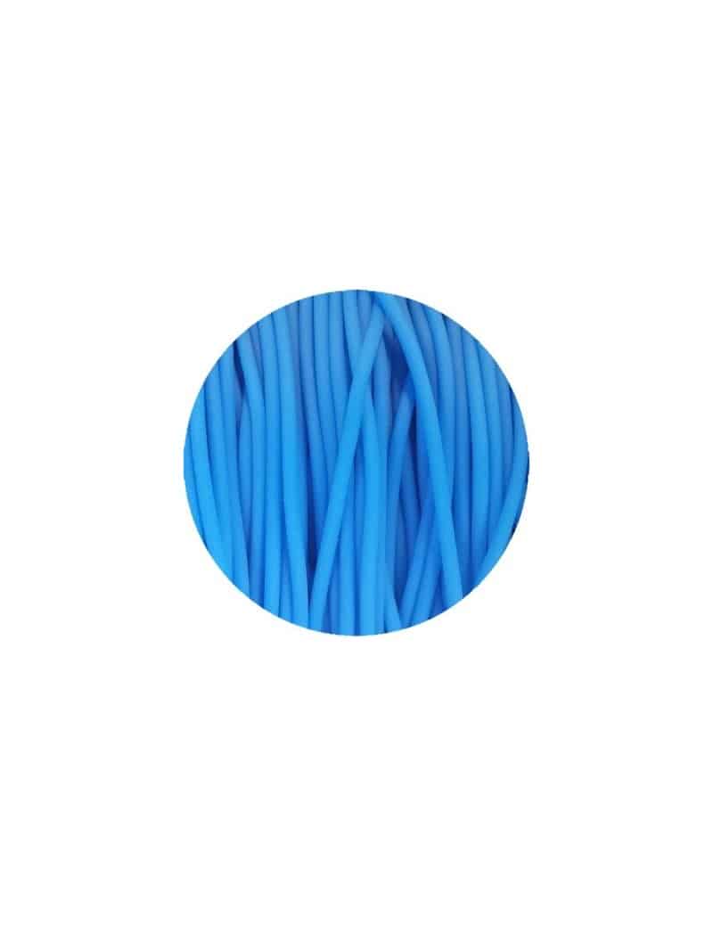 Cordon rond de PVC creux opaque bleu roy-2mm