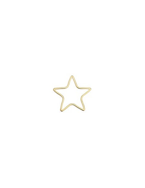 Anneau fin en forme d'étoile de 21mm en laiton couleur or