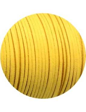 Lacet de suedine 3x1.3mm-jaune-3 metres