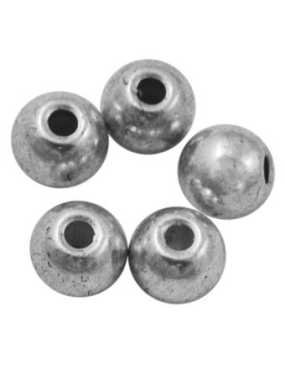 Lot de 100 petites perles rondes lisses de 4mm en metal