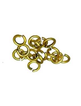 Lot de 50 anneaux ronds de 6mm en laiton couleur bronze