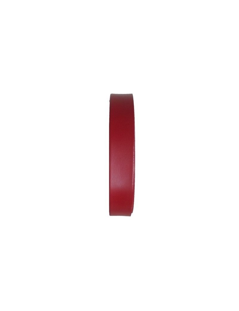 Bande de cuir plat de 20mm de large couleur rouge flamme-Premium