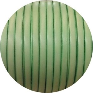 Cuir plat lisse de 5mm vert pomme clair vendu à la coupe au mètre-Premium