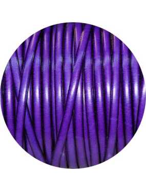 Cuir plat lisse de 5mm un autre violet vendu à la coupe au mètre-Premium