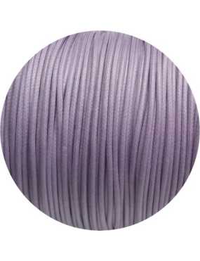 Cordon de coton cire rond de 1.8mm couleur lilas-Italie