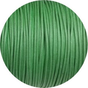 Cordon de coton cire rond de 1.8mm  vert-Italie