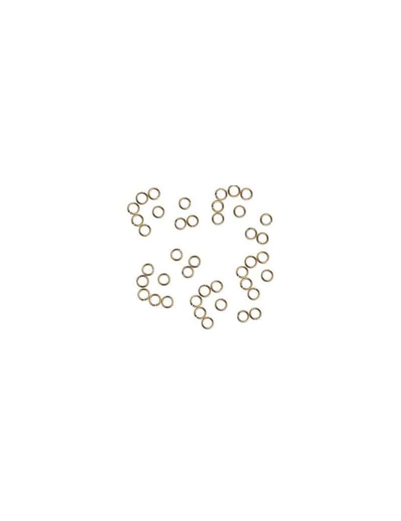 Lot de 100 anneaux ronds de 5mmx0.7mm en laiton couleur bronze