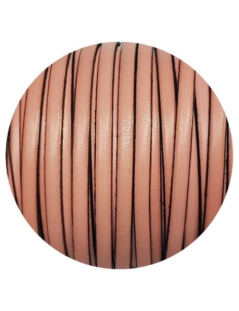 Cuir plat lisse de 5mm rose tarama satiné brillant en vente au cm-Premium