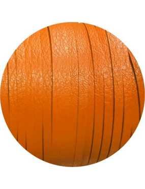 Cuir plat 3mm souple réversible orange en vente au cm