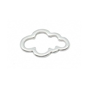 Pampille nuage ajouré de 15mm en métal placage argent