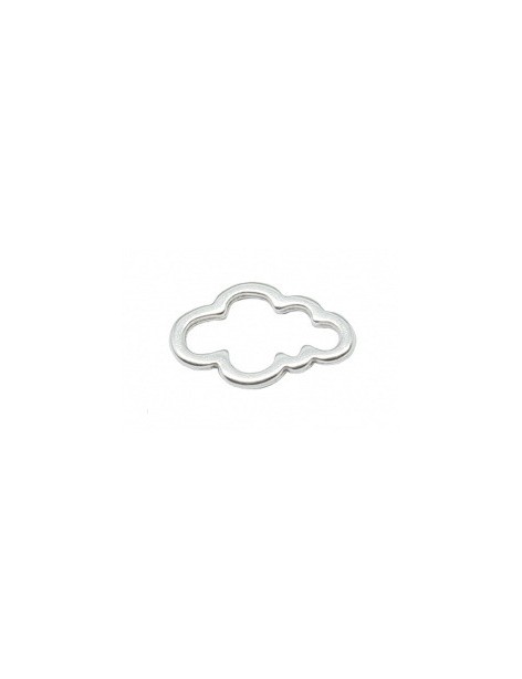 Pampille nuage ajouré de 15mm en métal placage argent