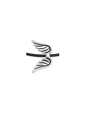 Perle ailes d'ange de 15mm en métal placage argent