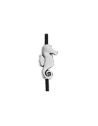 Passant hippocampe en placage argent avec un trou de 1.5mm