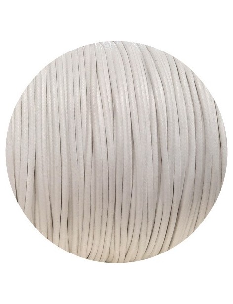 Cordon de coton cire rond de 1.8mm blanc-Italie