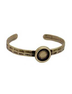 Bracelet type jonc ouvert de 59mm avec plateau de 16mm placage bronze