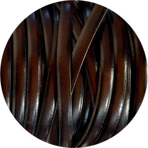 Cuir plat lisse de 5mm marron très foncé en vente au cm-Premium