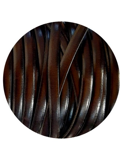 Cuir plat lisse de 5mm marron très foncé en vente au cm-Premium