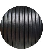 Cuir plat lisse de 5mm gris très foncé vendu à la coupe au mètre