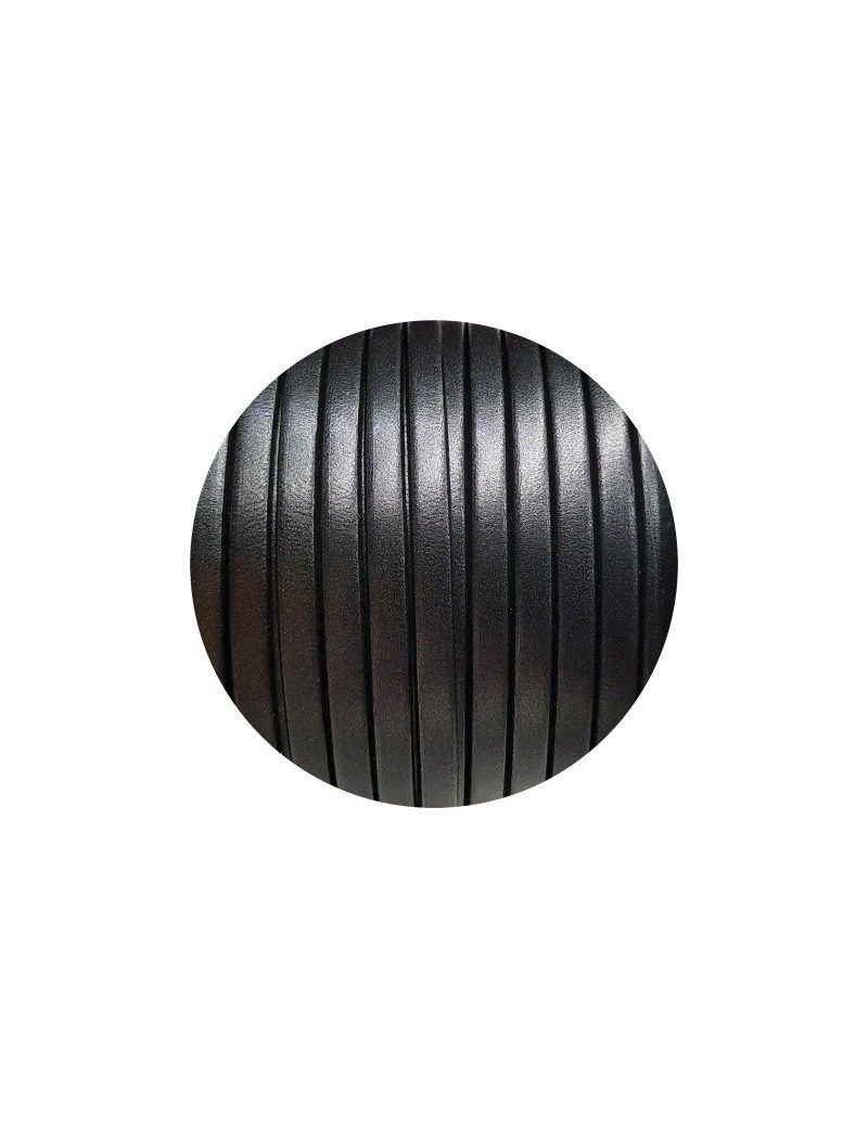 Cuir plat lisse de 5mm gris très foncé vendu à la coupe au mètre
