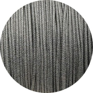 Cordon de coton cire rond de 1mm gris clair-Italie