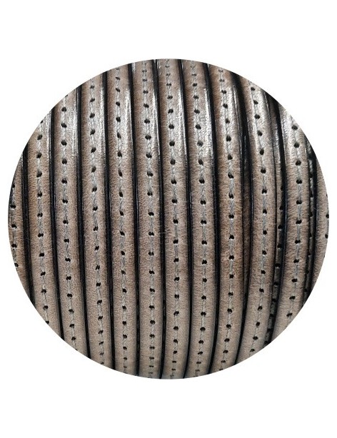 Cuir plat de 5mm gris couture au ton en vente au cm-Premium