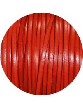 Cordon de cuir plat 5mm un autre rouge vendu au mètre-Premium