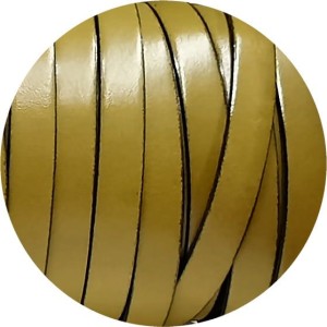 Cuir plat de 10mm vert olive vendu au cm-Premium