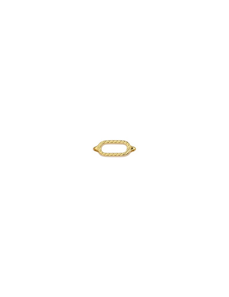 Rectangle ajouré gravé de 22mm pour réaliser chaines et bracelet en couleur or
